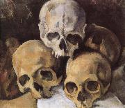 Paul Cezanne skull pyramid oil